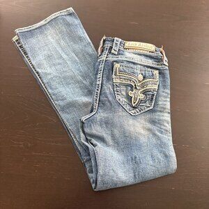 Womens Rock Revival Barbara Bootcut Denim Western Jeans 28 x 32